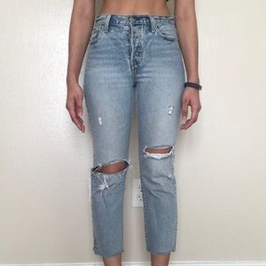 Levi’s Ripped Button Fly Jeans